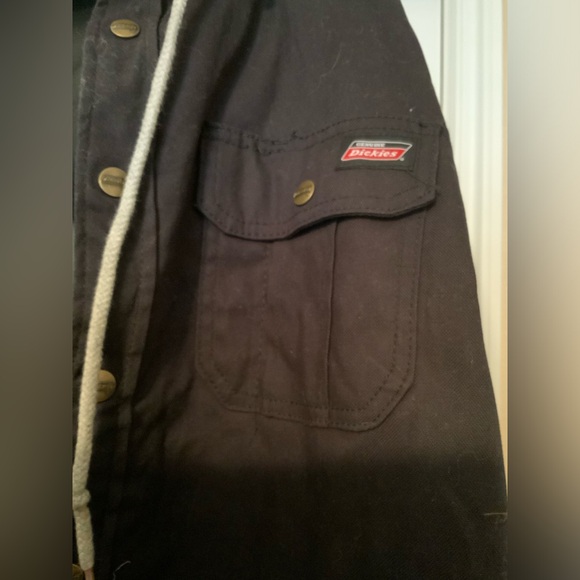 Genuine Dickies Men's Jacket Quilted & Fleece lined Hooded Black sz L/G (42-44) - Picture 4 of 12